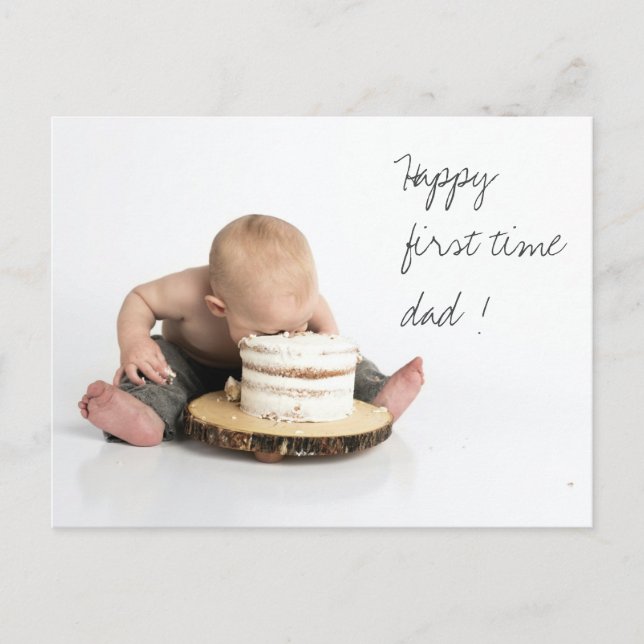 Postale Faire-part Première fois papa| Fête des pères| Carte photo (Devant)