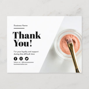 Postale Faire-part Remerciement Carte de Fidélité Cliente Réduction M