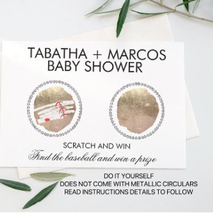 Postale Faire-part Révélation du jeu de baby shower de baseball Carte