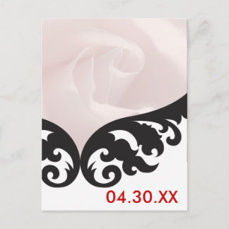 Postale Faire-part Rose rose Carte photo Personnalisé Enregistrer la