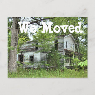 Postale Faire-part Run Down House We Moved Changer de carte d'adresse