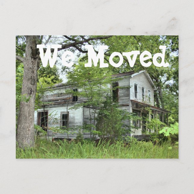 Postale Faire-part Run Down House We Moved Changer de carte d'adresse (Devant)