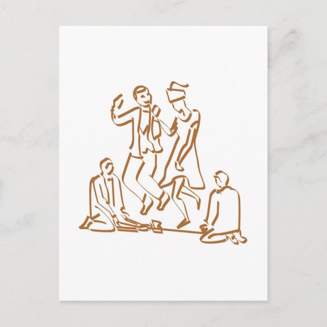 Postale Faire-part Sauter Le Balai Enregistrer La Carte Date (Devant)