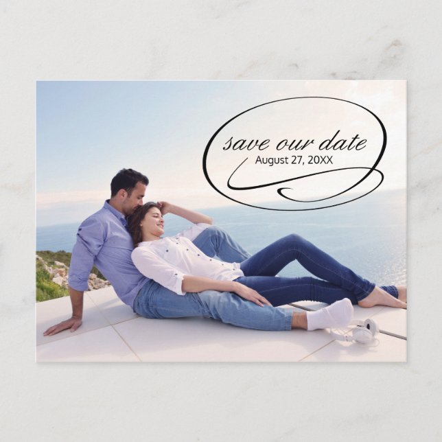 Postale Faire-part Simples échanges de photos - Enregistrer la carte  (Devant)