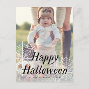 Postale Faire-part Spider Web Happy Halloween Carte photo