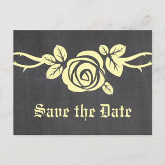 Postale Faire-part Tableau rouge rose jaune Enregistrer la date Carte