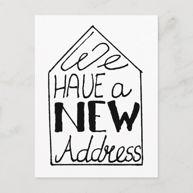 Postale Faire-part Traitement Nouvelle carte d'adresse (Devant)