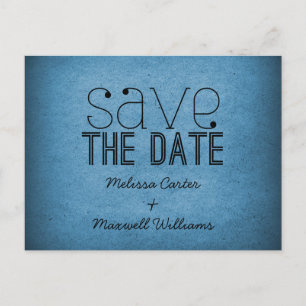 Postale Faire-part Trendy Grunge Enregistrer la date Carte postale, b