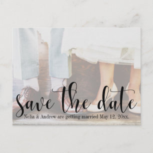 Postale Faire-part Typographie Photo Romantique Douce 30 Carte de Fai