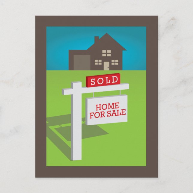 Postale Faire-part Vendu ! Nous avons acheté une maison ! Carte posta (Devant)