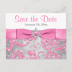 Postale Faire-part Winter Wonderland Bat mitzvah Enregistrer la carte