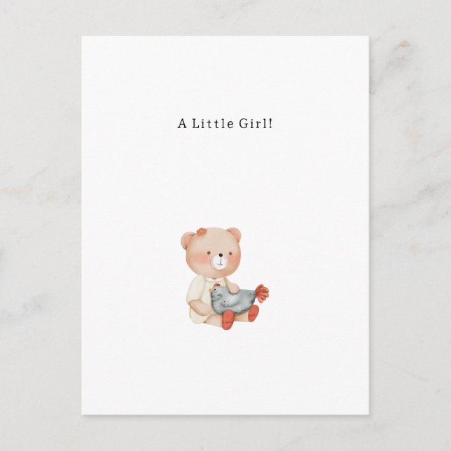 Postale Félicitations Petite Fille Naissance Carte de Nouv (Devant)