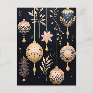 Postale Festive Baubles Carte de voeux de Noël