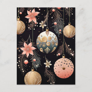 Postale Festive Baubles Carte de voeux de Noël