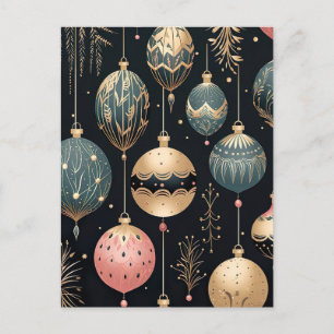Postale Festive Baubles Carte de voeux de Noël