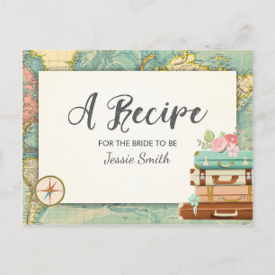 Postale Fête des mariées de voyage Recette Carte Mlle à Mm