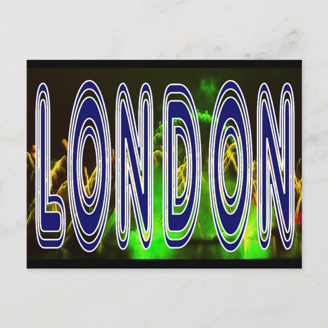 Postale Fête du feu d'artifice à Londres sur la carte post (Devant)