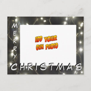 Postale Feux d'argent Noël AJOUTER VOTRE PHOTO Carte posta