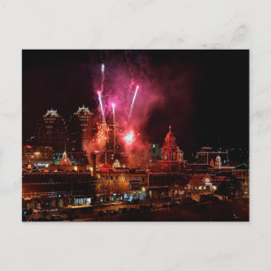 Postale Feux d'artifice sur Kansas City Plaza Lights Carte