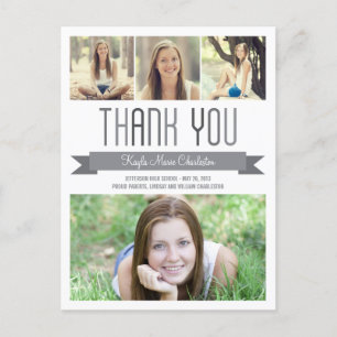 Postale Fier Banner Carte de remerciements de graduation