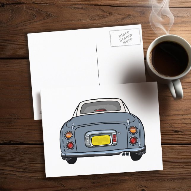 Postale Figarines Lapis Gris Figaro Moteur Voiture Carte p (A fun lapis grey  figgy postcard to send to your car (or your friends))