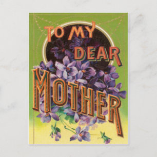Postale Fleurs violettes Carte de fête des mères