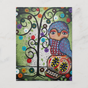 Postale FOLK ART All In the Imagination BY LORI carte post