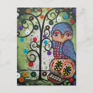 Postale FOLK ART All In the Imagination BY LORI carte post
