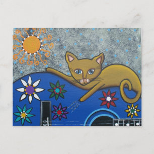 Postale FOLK ART Jouer de nouveau par LORI EVERETT carte p