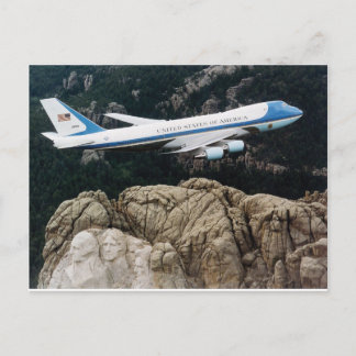 Postale Force aérienne Un au-dessus du Mont Rushmore Carte