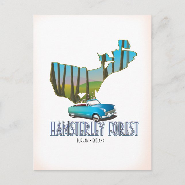 Postale Forêt de Hamsterley Durham Angleterre carte (Devant)