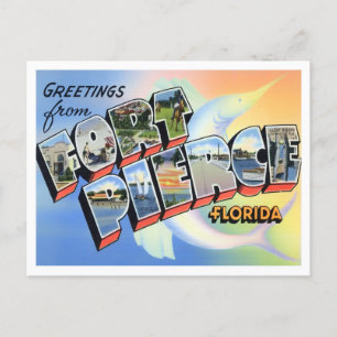 Postale Fort Pierce, Floride Vintage Big Letters Carte pos