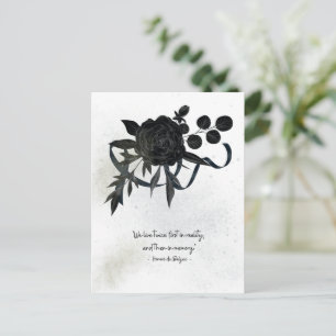 Postale FR Carte de condoléances élégante – Rose noire