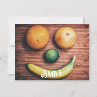 Postale Fruit souriant Drôle Nourriture Sourire Carte post