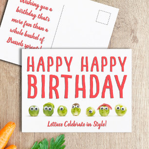 Postale Fun nourriture carte d'anniversaire jeu drôle vein