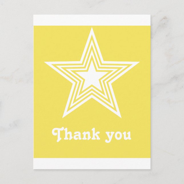 Postale Funky Star Sweet 16 Merci plat Carte pour notes Ja (Devant)