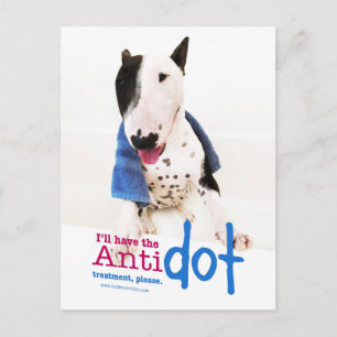 Postale Funny Bull Terrier Carte de voeux photo