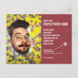 Postale Funny Céréales Noël Stupide Carte photo Carte post