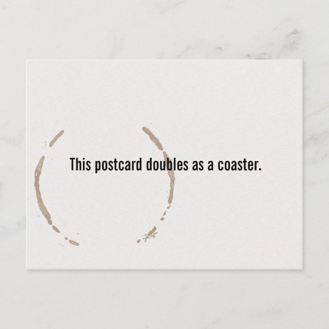 Postale Funny Coffee Carte postale, dessous de verre, tach (Devant)
