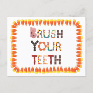 Postale Funny Dental Health Brossez vos dents carte de rap