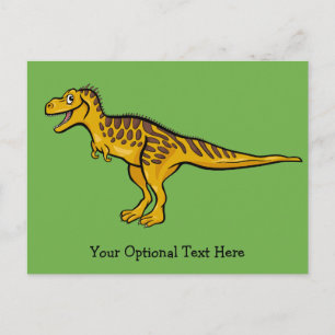 Postale Funny Dinosaur personnalisé texte et couleur carte