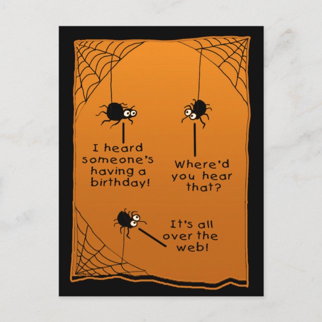 Postale Funny Halloween carte d'anniversaire (Devant)