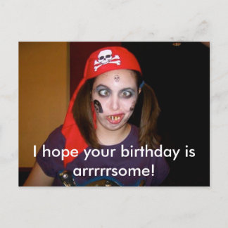 Postale Funny Pirate Happy Birthday Carte postale, Post-cr
