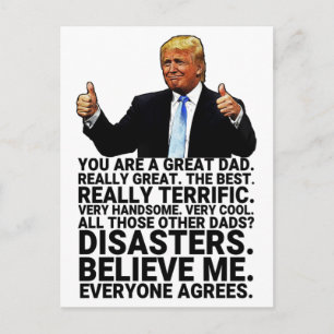 Postale Funny Trump père carte d'anniversaire