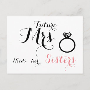 Postale Futur Mme a besoin de ses soeurs - carte de demois