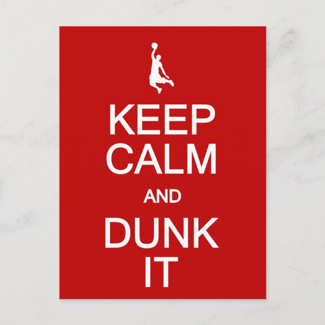 Postale Garder Calm & Dunk It carte postale, personnaliser (Devant)