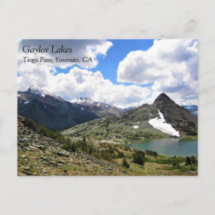 Postale Gaylor Lakes, Tioga Pass, Yosemite, CA Carte posta