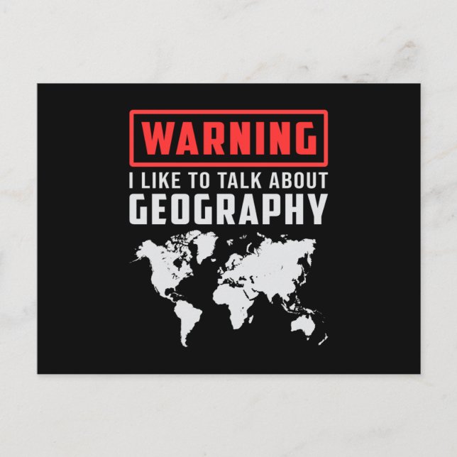 Postale Géographie Professeur Funny Carte Continents Cadea (Devant)