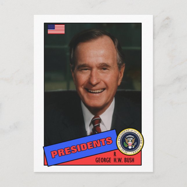 Postale George H.W. Carte Bush Baseball (Devant)