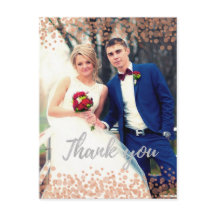 Glam rose bulles Chic Calligraphie Carte de remerc